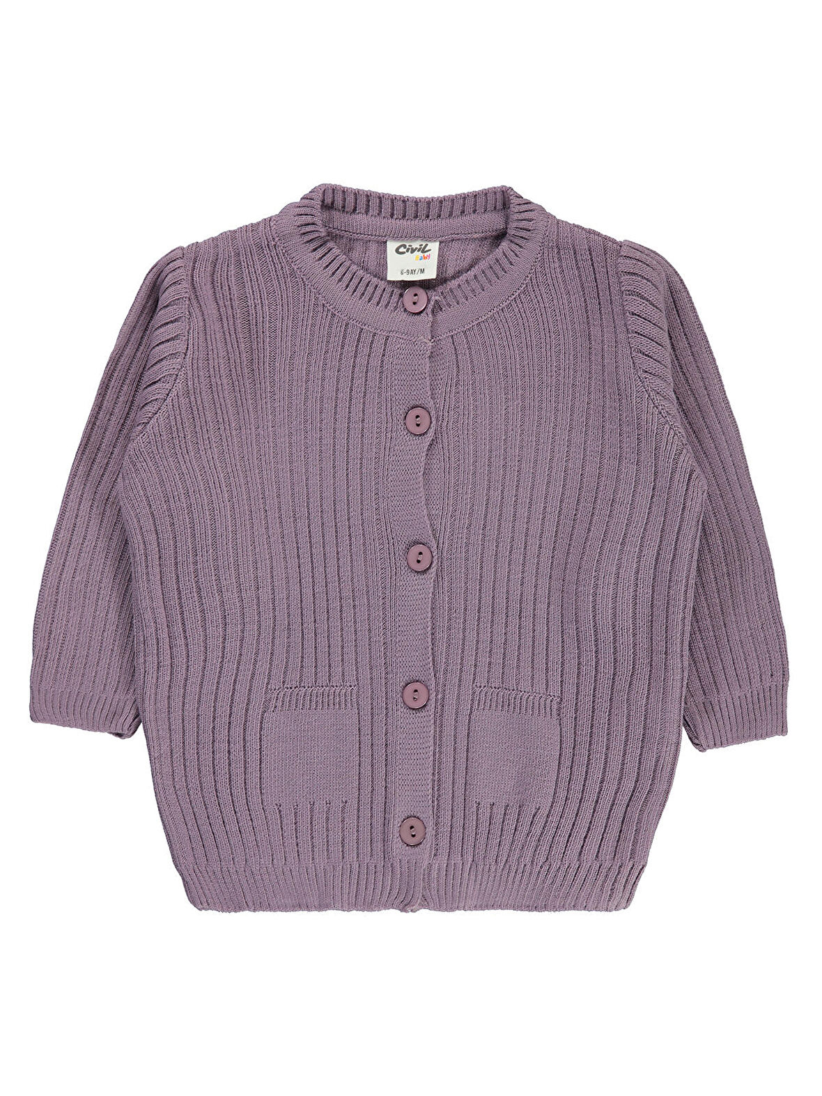 Civil Baby Bebek Triko Hırka 6-18 Ay Leylak Lila