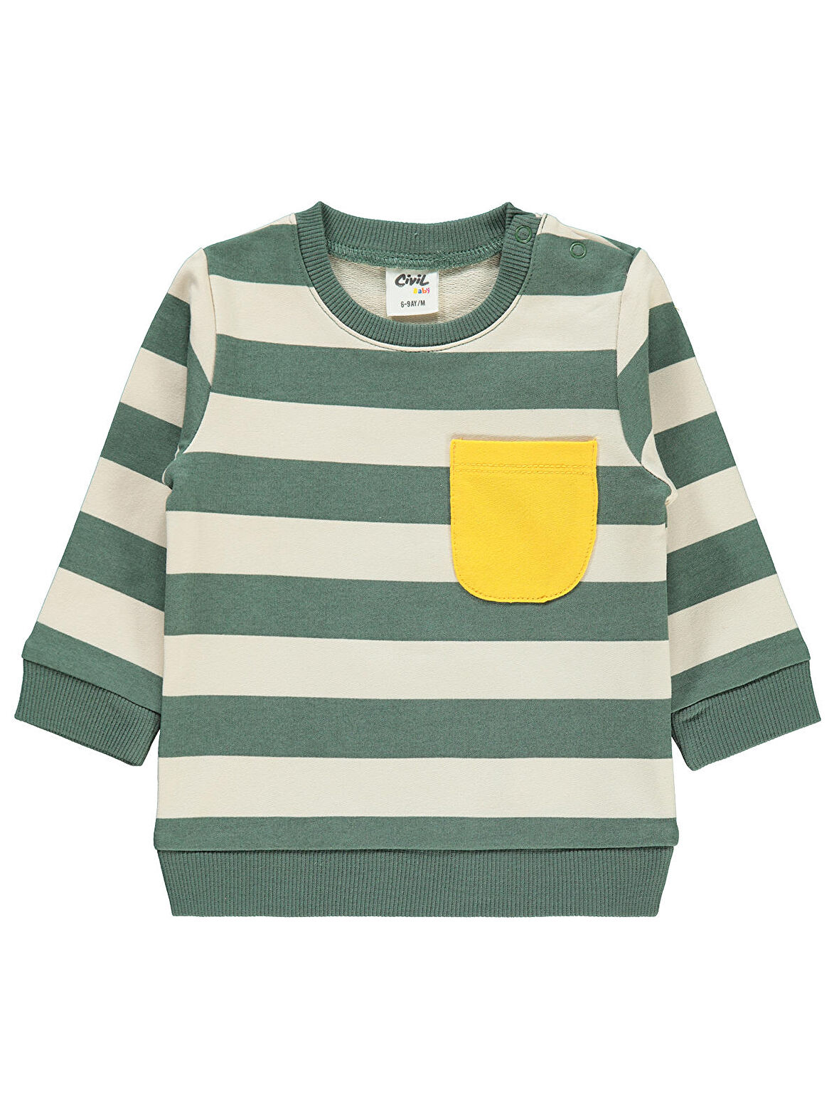 Civil Baby Erkek Bebek Sweatshirt 6-18 Ay Haki