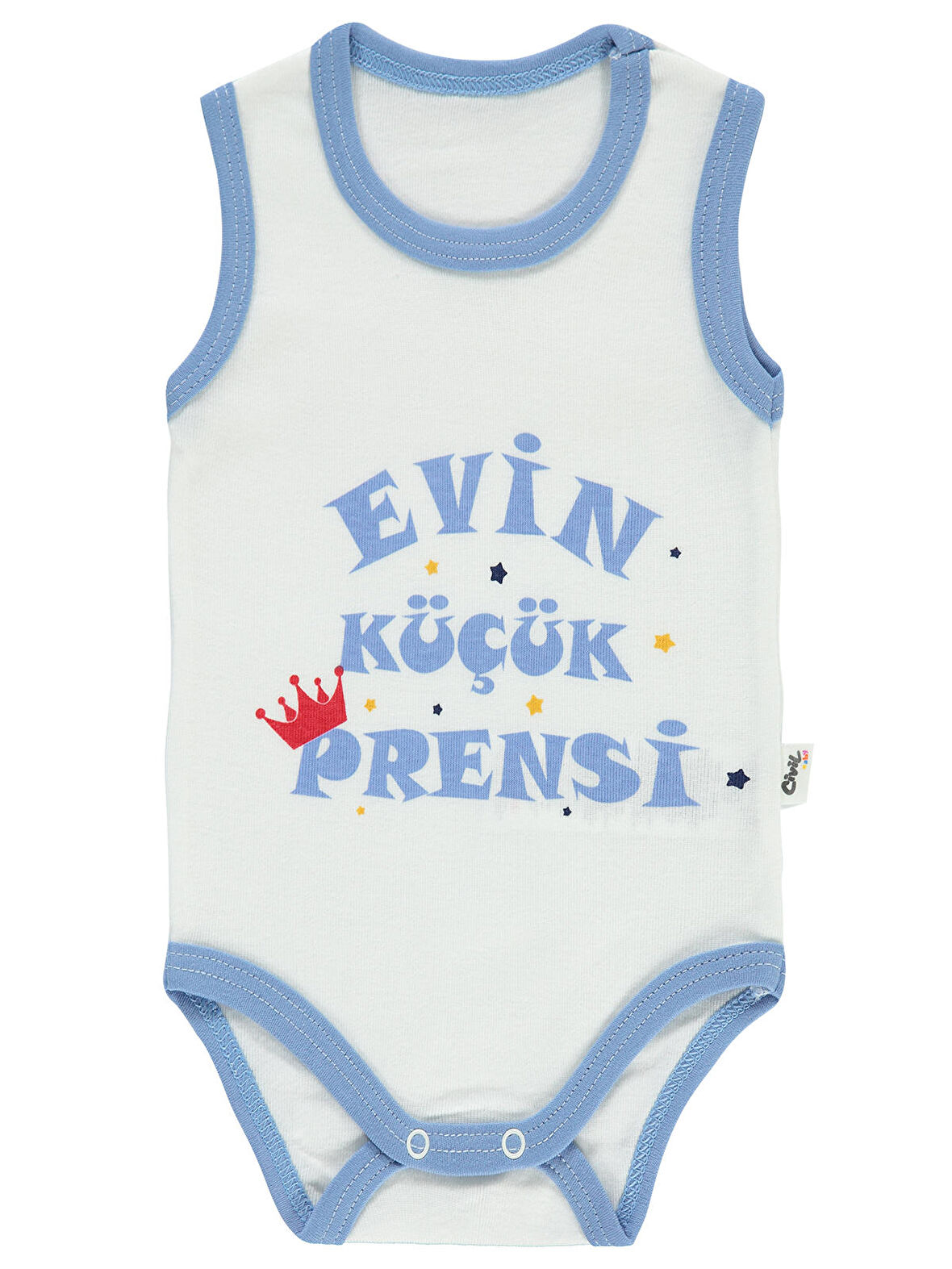 Civil Baby Erkek Bebek Çıtçıtlı Badi 1-18 Ay Mavi