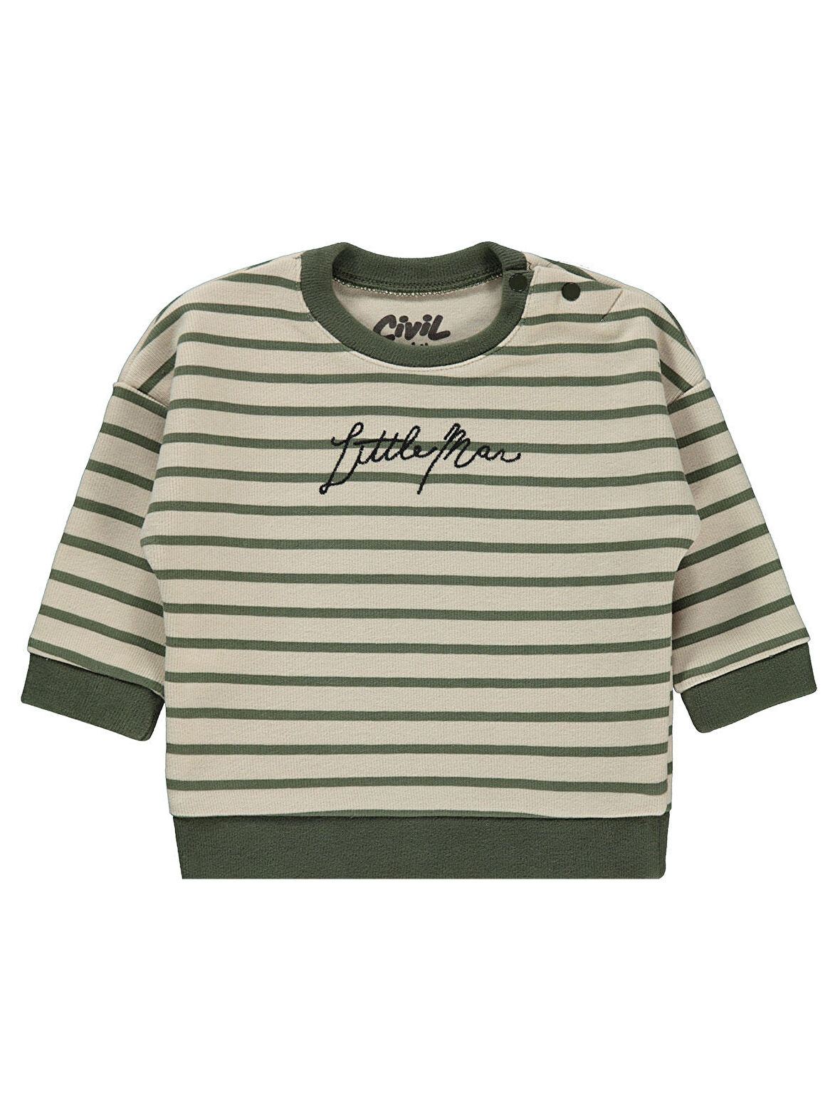 Civil Baby Erkek Bebek Sweatshirt 6-18 Ay Haki