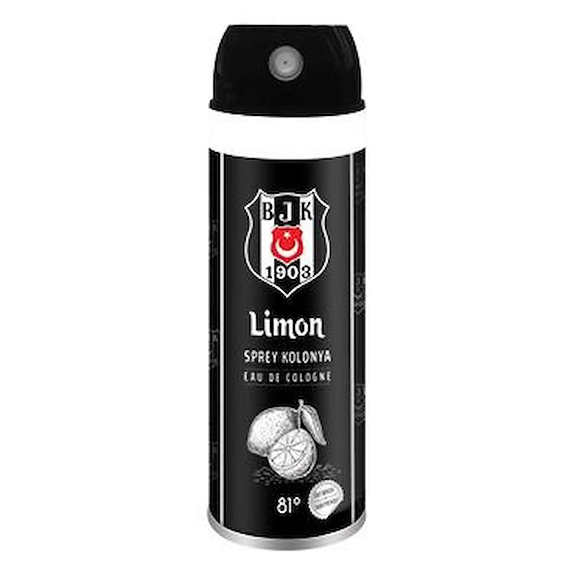 Beşiktaş Limon Kolonyası 80 Derece Sprey Pet Şişe 50 ml