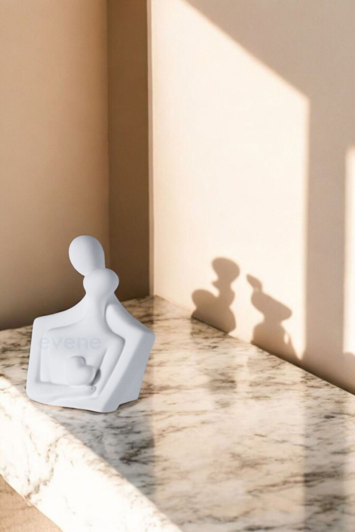 Dekoratif Obje Biblo Ev Dekorasyon Heykel Salon Masa Üstü Süs Eşyası Beyaz Model 47