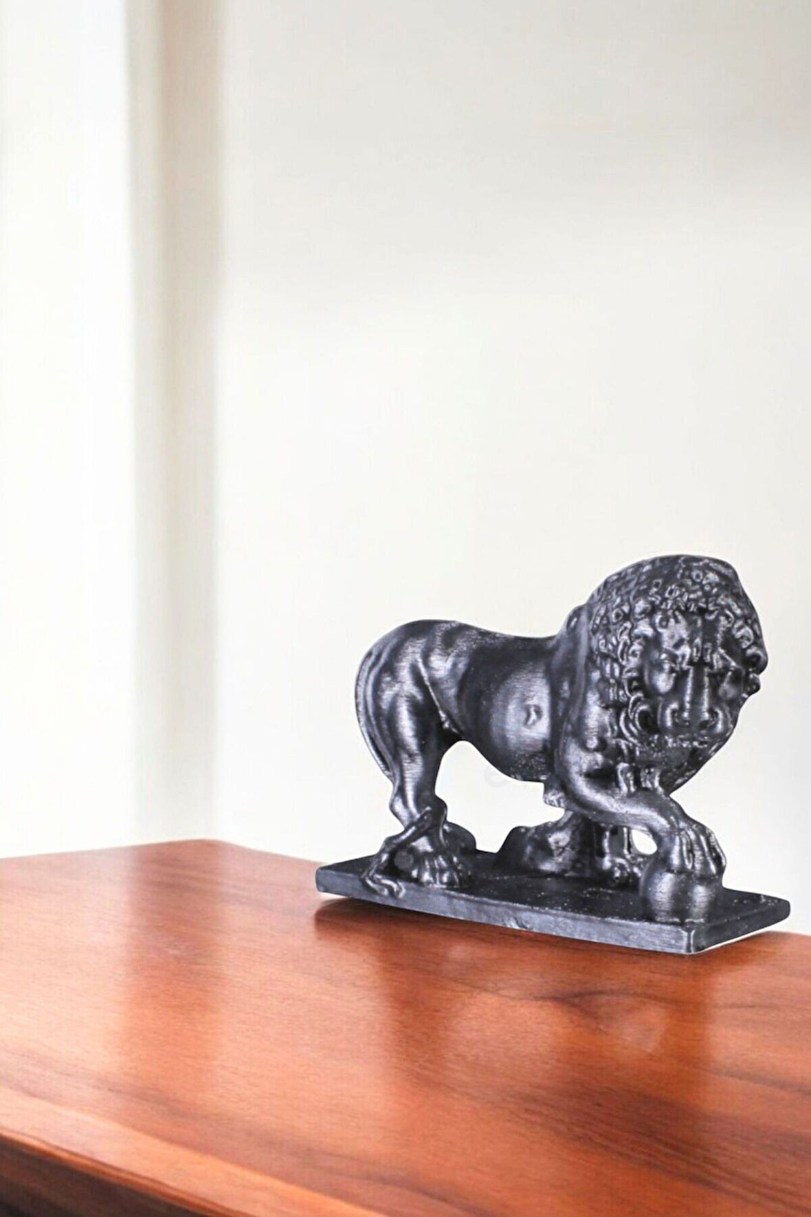 Dekoratif Obje Biblo Ev Dekorasyon Heykel Salon Masa Üstü Süs Eşyası Aslan Altın Model 61
