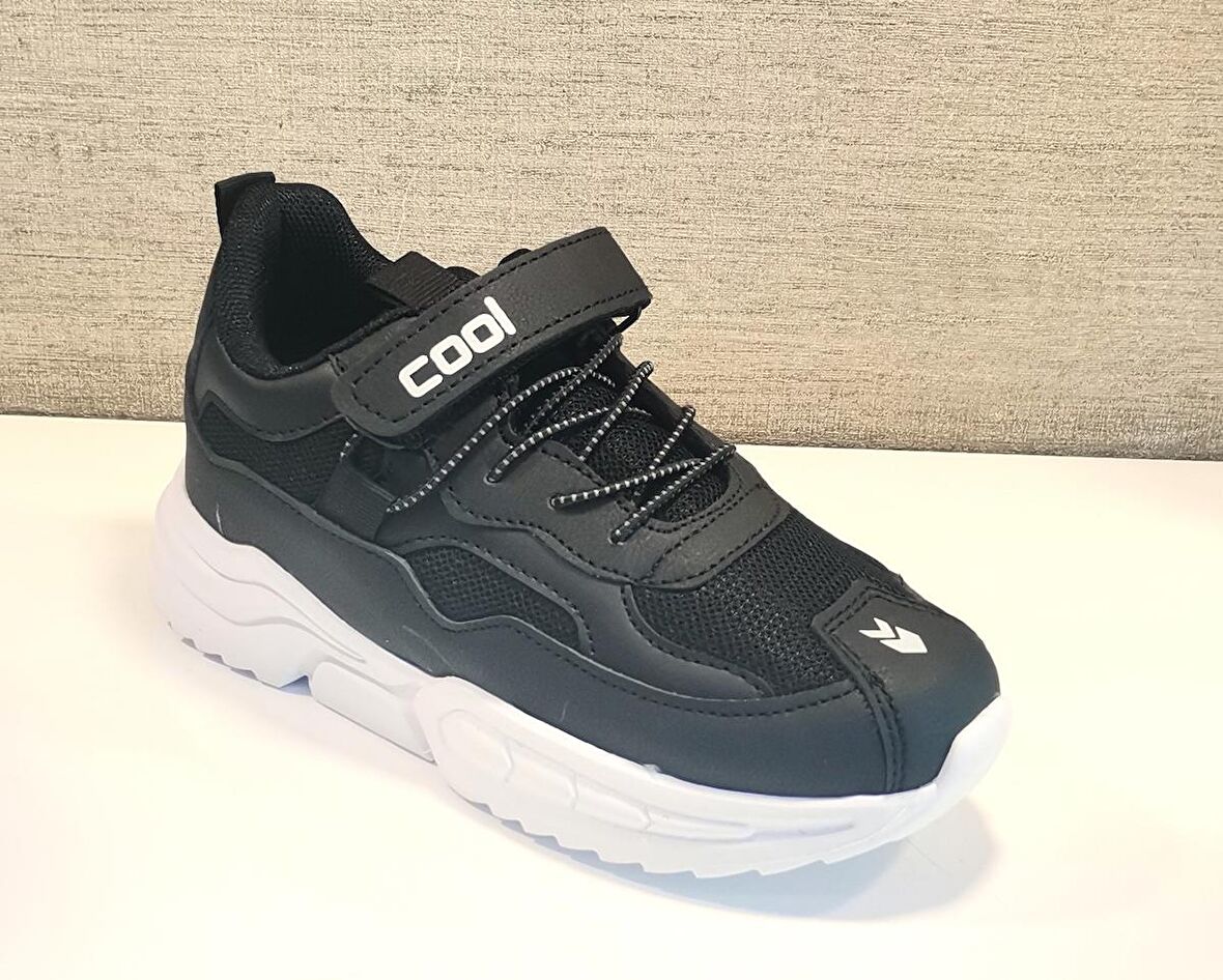 Cool Zoom Çocuk Bantlı Spor Ayakkabı Siyah