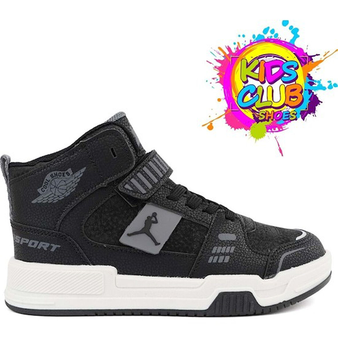 Cool King Uzun Çocuk Sneaker Spor Ayakkabı Siyah
