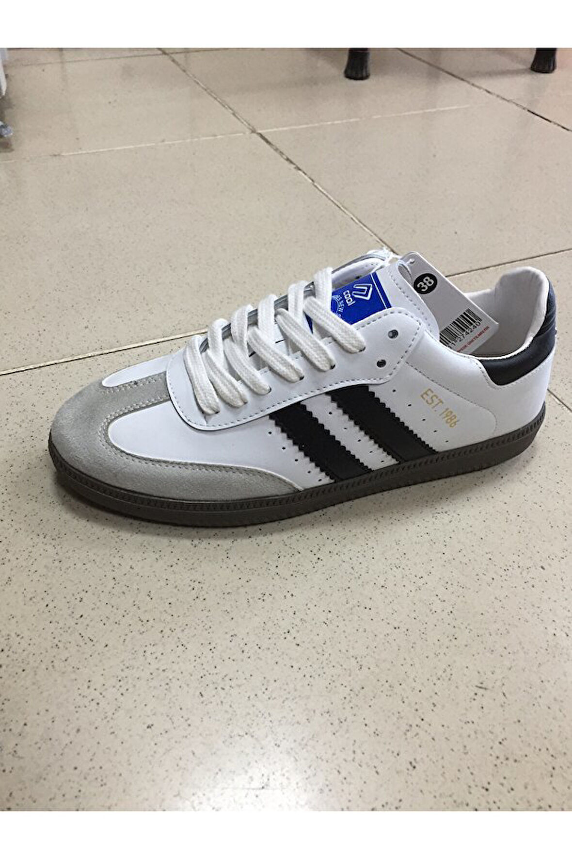 Cool Angola Unisex Genç Kauçuk Taban Sneaker Spor Ayakkabı Beyaz - Siyah