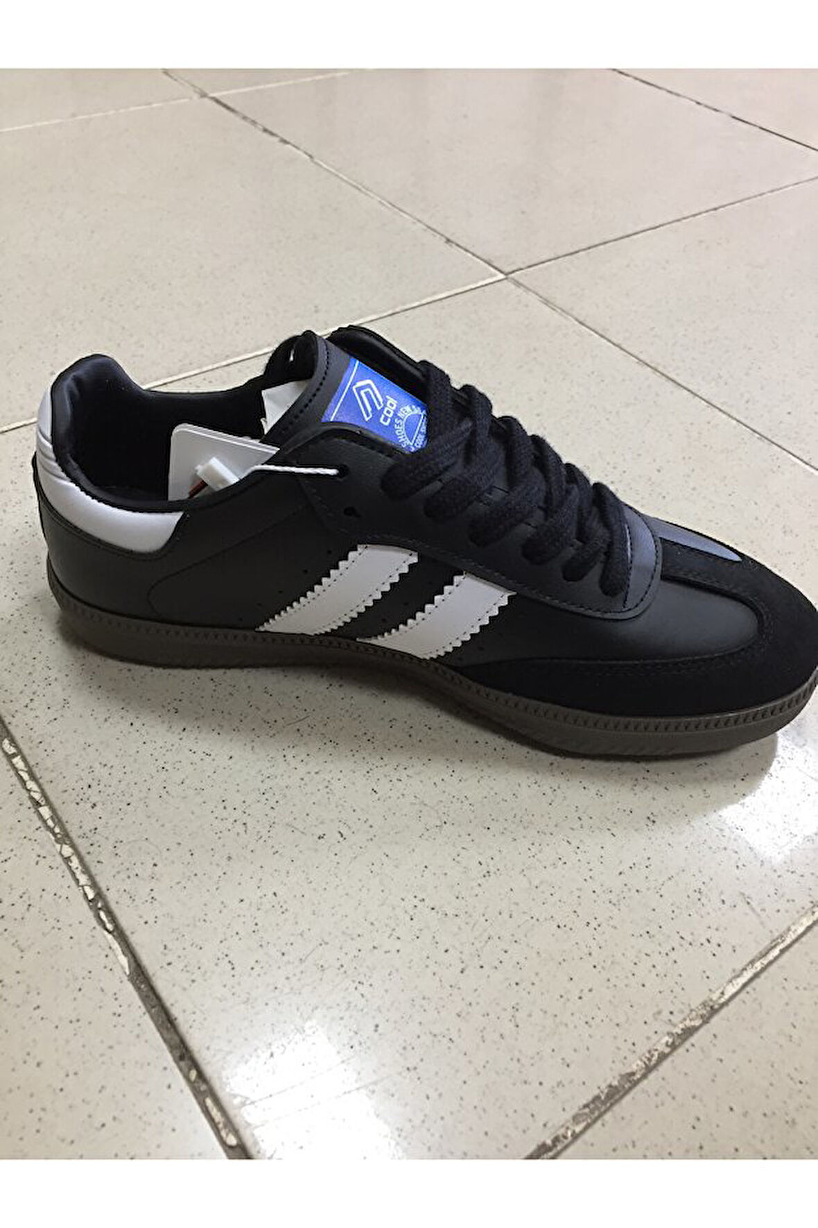 Cool Angola Unisex Genç Kauçuk Taban Sneaker Spor Ayakkabı Siyah - Beyaz