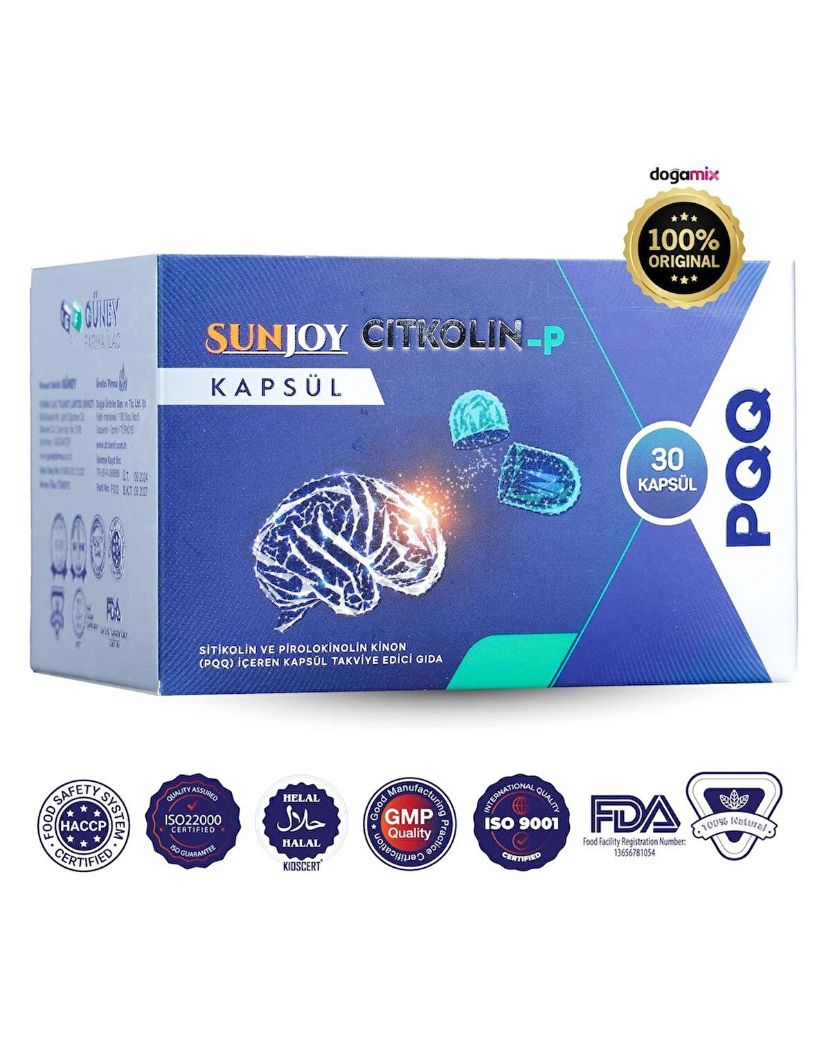 Sunjoy Citkolin-P Takviye Edici Gıda 30 Kapsül
