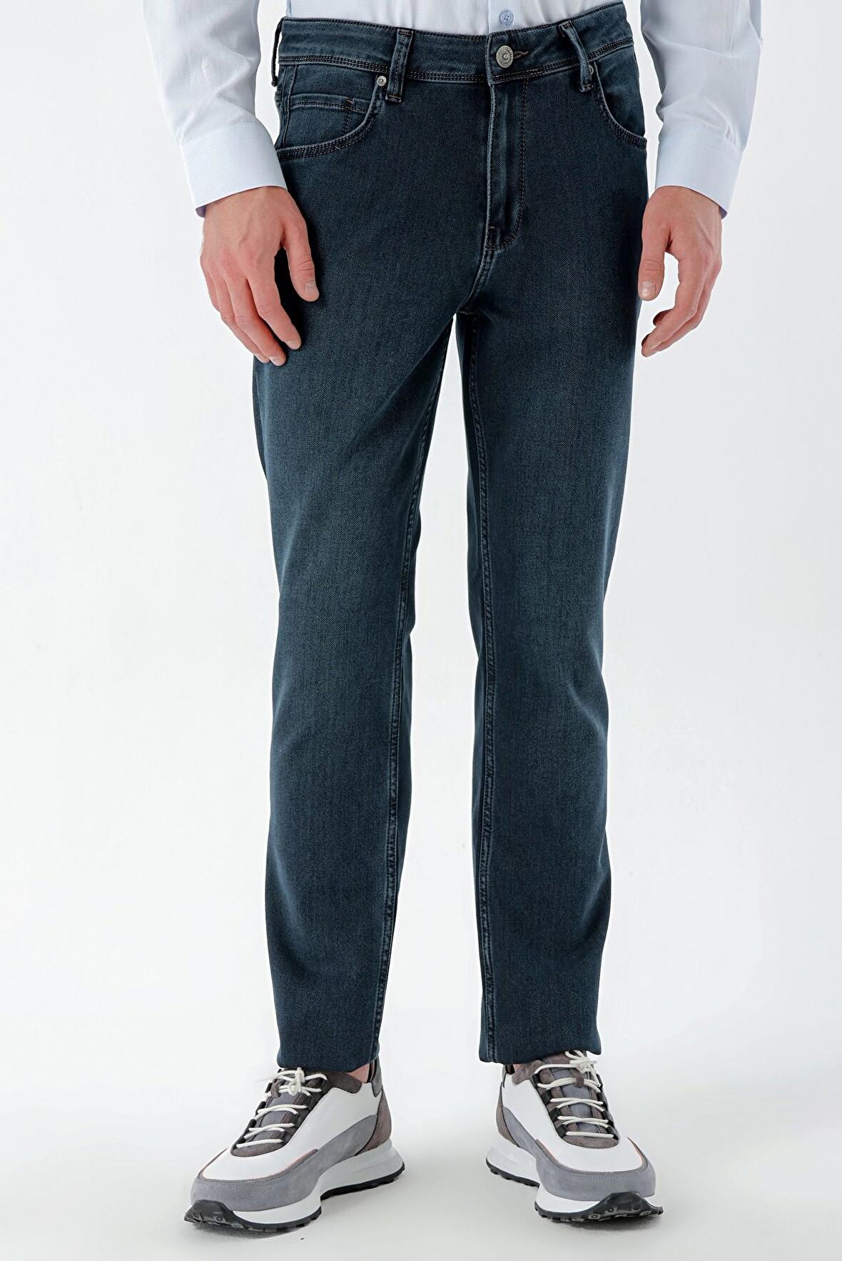  Erkek KAHVE Denim 5 Cep Dynamic Fit Jean Kot Pantolon