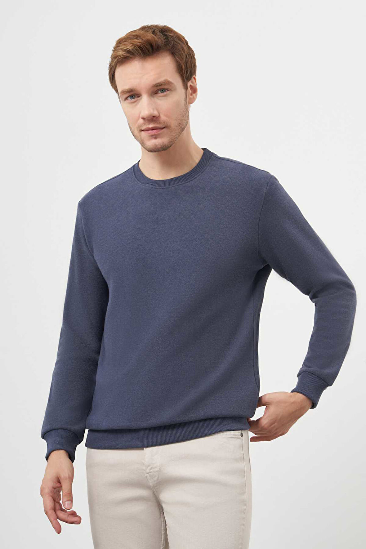  Erkek PARLEMENT Trend Bisiklet Yaka Sweat-Shirt