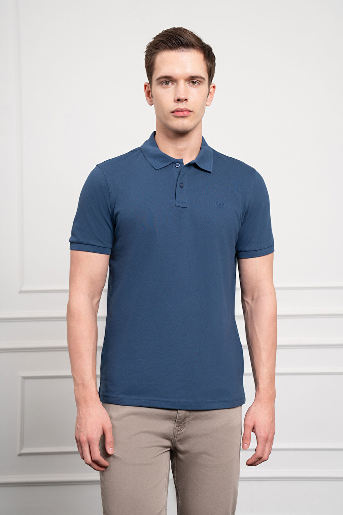  Erkek Marine Basic Polo Yaka Dynamic Fit T-Shirt