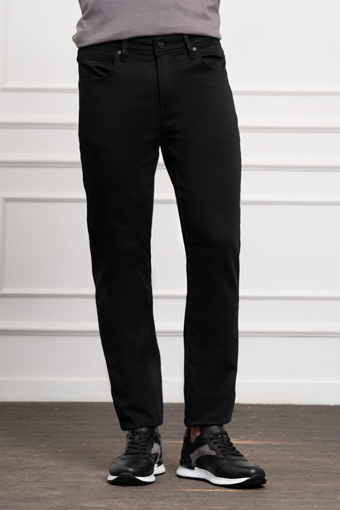  Erkek Siyah Mevsimlik Pamuk 5 Cep Dynamic Fit Jean Pantolon