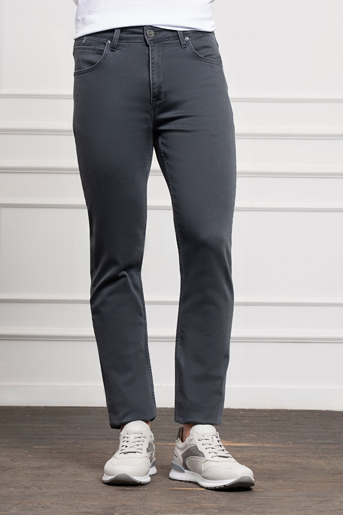  Erkek Füme Mevsimlik Pamuk 5 Cep Dynamic Fit Jean Pantolon
