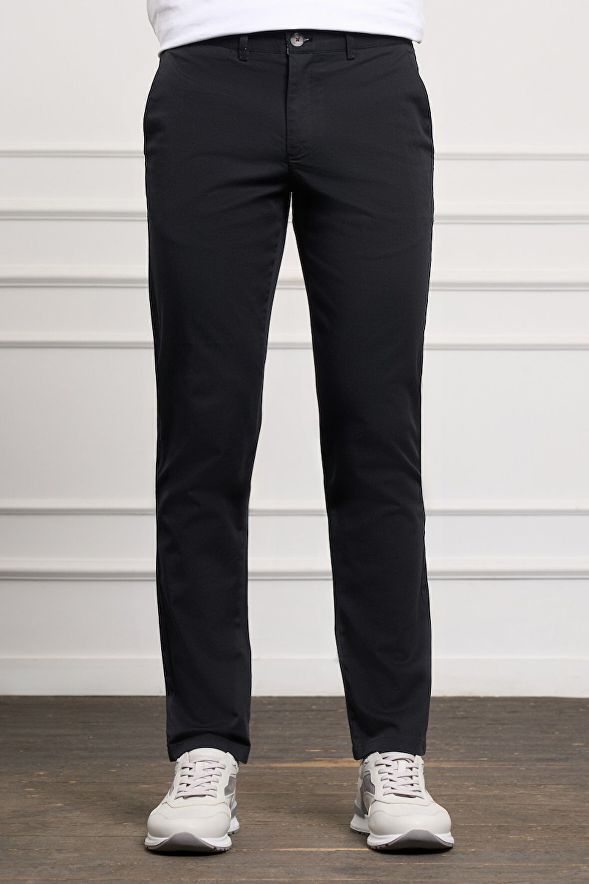  Erkek Siyah Slim Fit Chino Pantolon