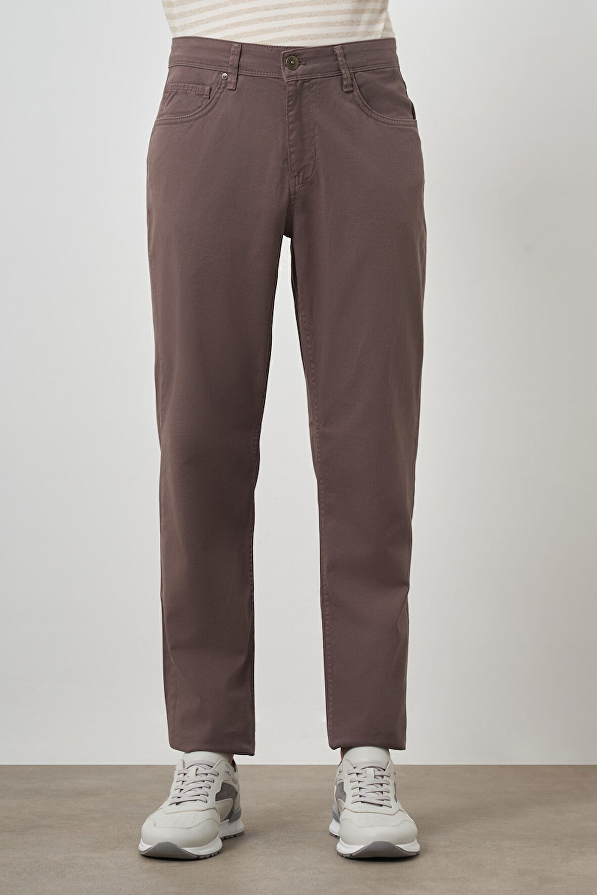  Erkek KAHVE Pamuk 5 Cep Dynamic Fit Jean Kot Pantolon