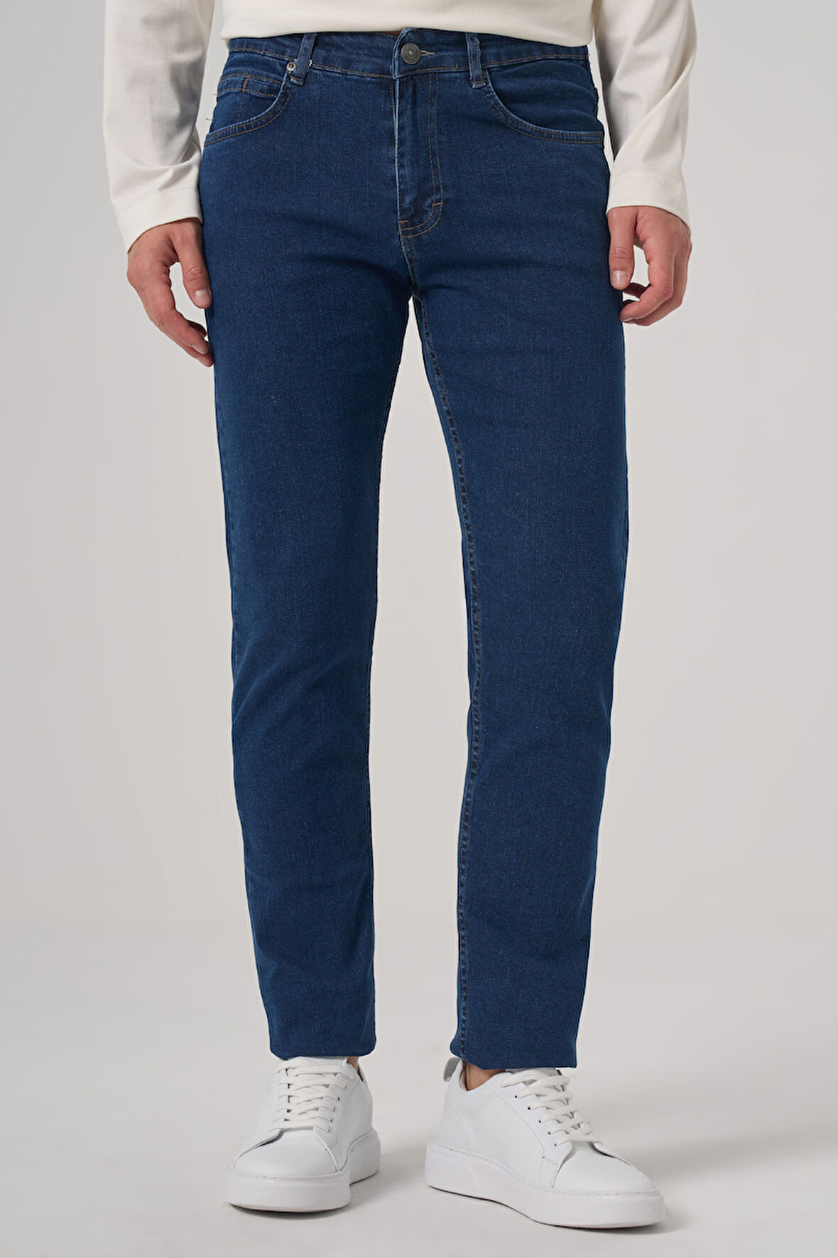  Erkek Mavi Denim 5 Cep Dynamic Fit Jean Kot Pantolon
