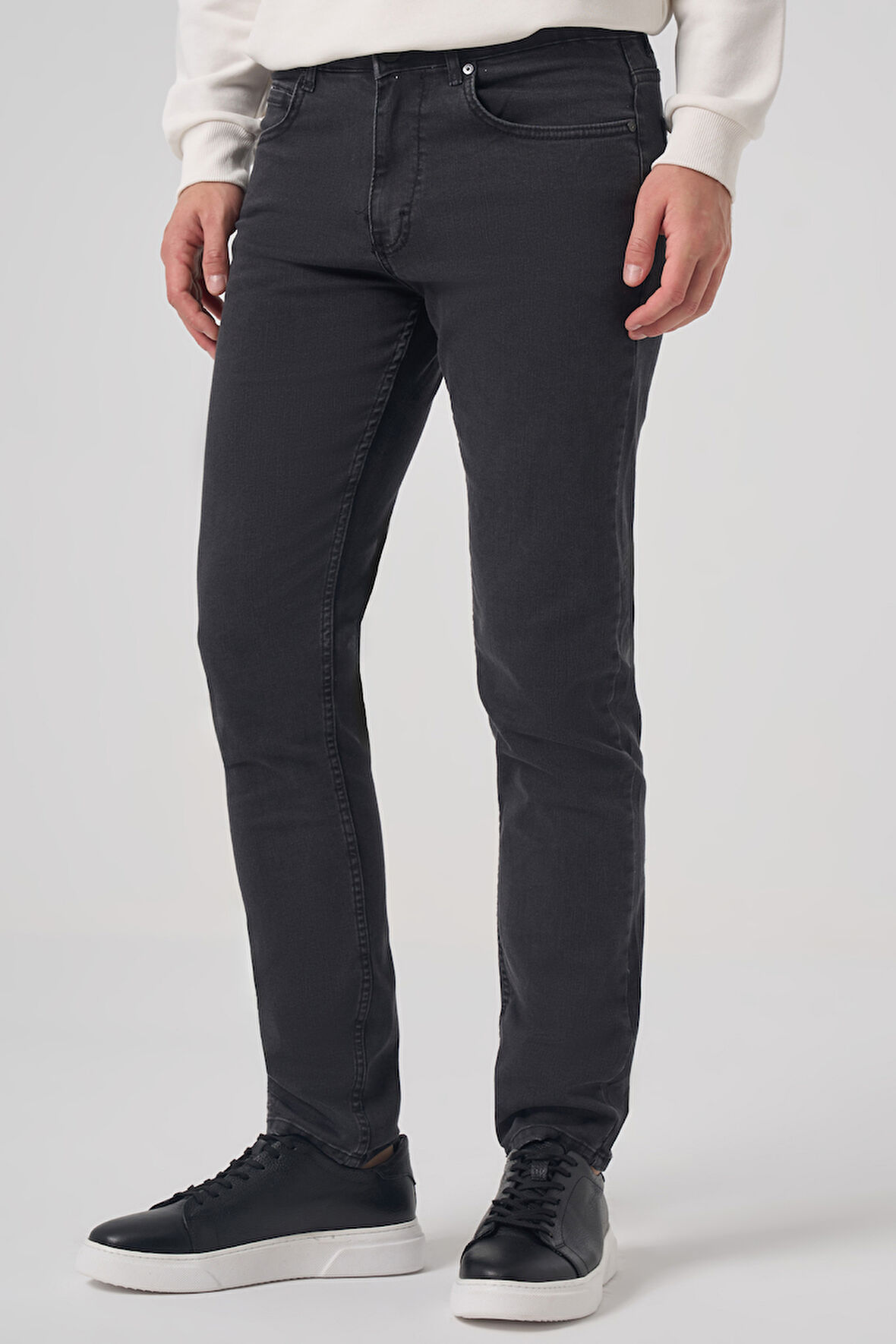  Erkek Füme Denim 5 Cep Dynamic Fit Jean Kot Pantolon