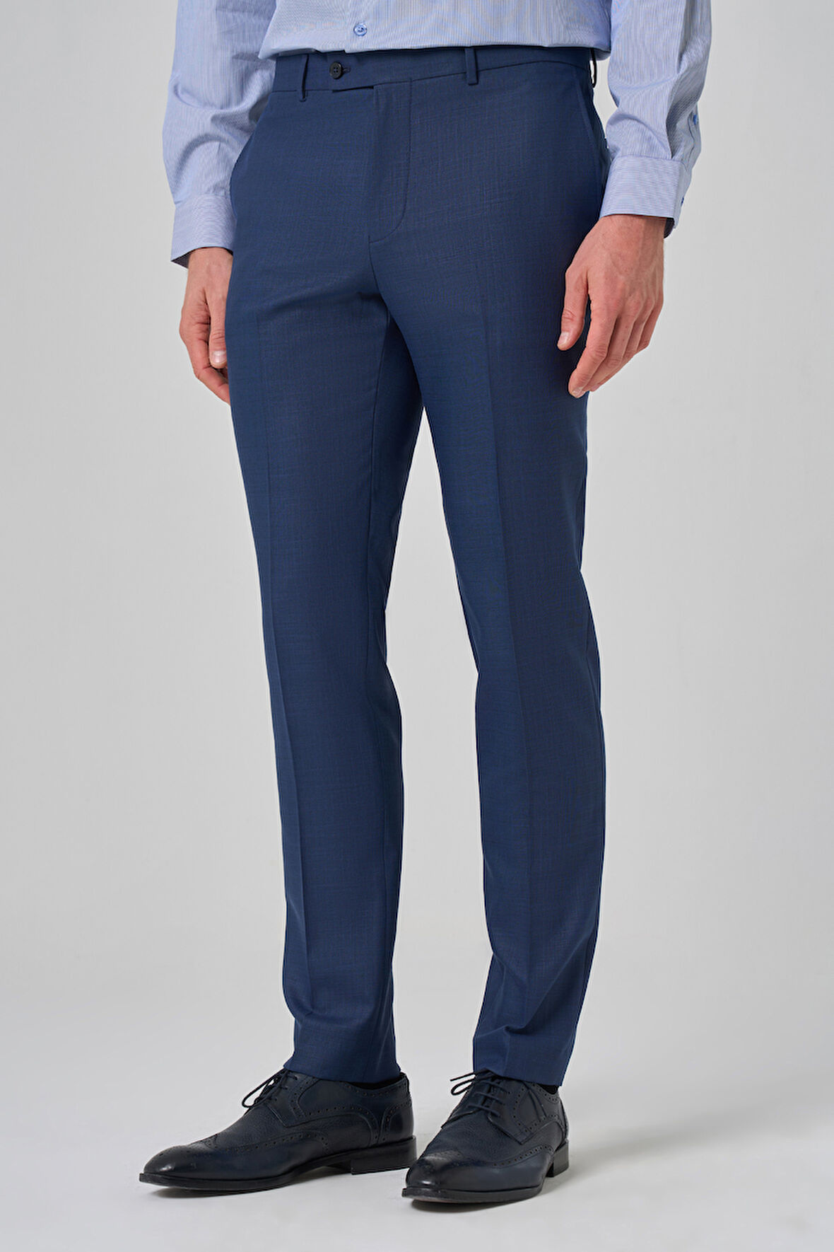  Erkek Lacivert Klasik Slim Fit Dar Kesim Pantolon