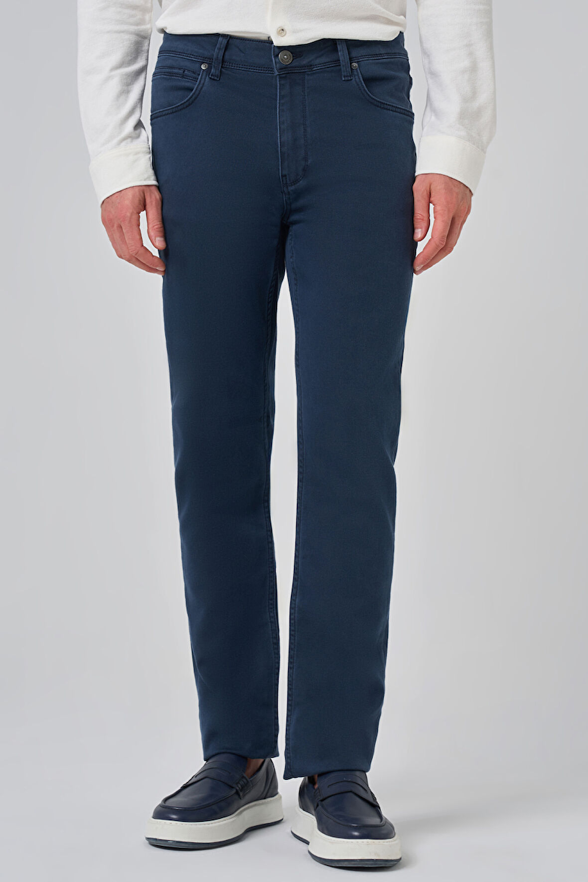  Erkek Lacivert Denim 5 Cep Dynamic Fit Jean Kot Pantolon