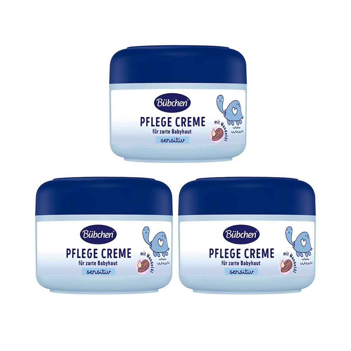 Bübchen Pflege Creme 75 ml El ve Yüz İçin Bebek Bakım Kremi x 3 Adet