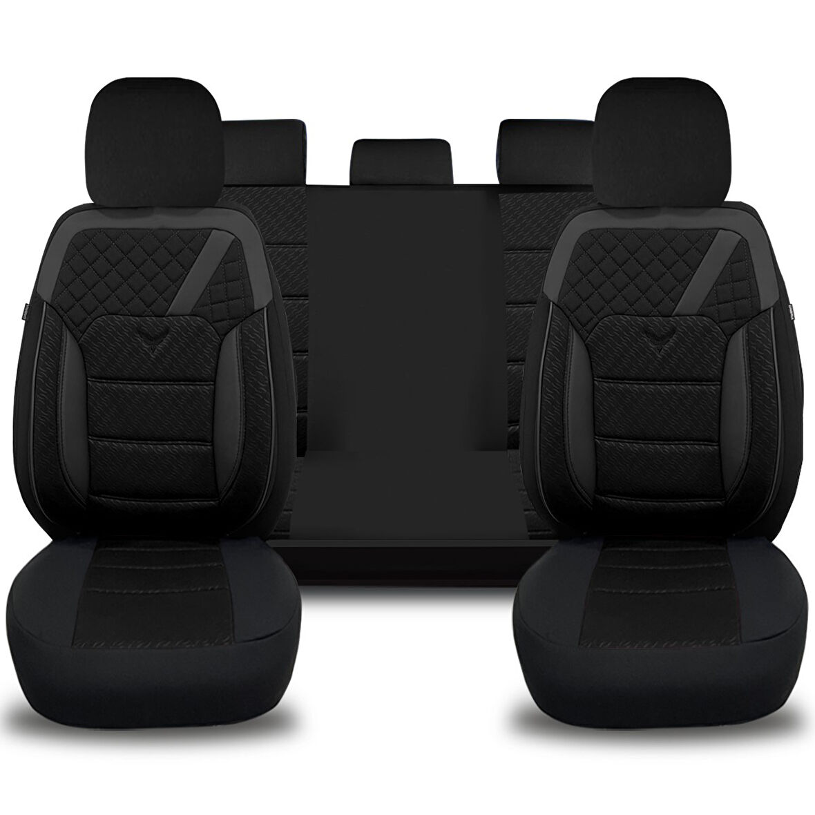 Oto Pandami K2 Serisi Citroen C4 Cactus 1 2014 - 2018 Uyumlu Tay Tüyü Koltuk Kılıfı, Siyah