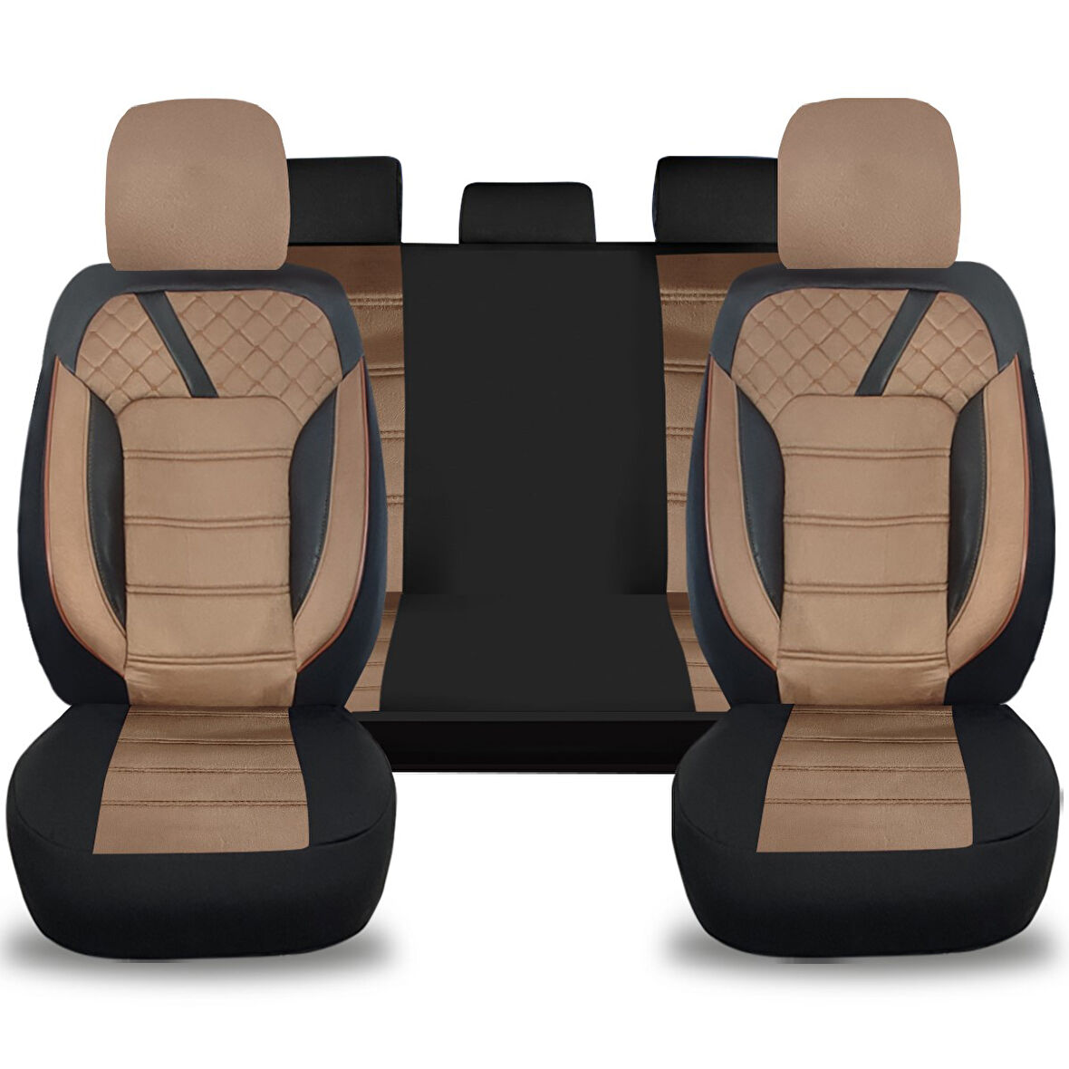 Oto Pandami K2 Serisi Citroen C4 Aircross 2012 - 2017 Uyumlu Tay Tüyü Koltuk Kılıfı, Taba