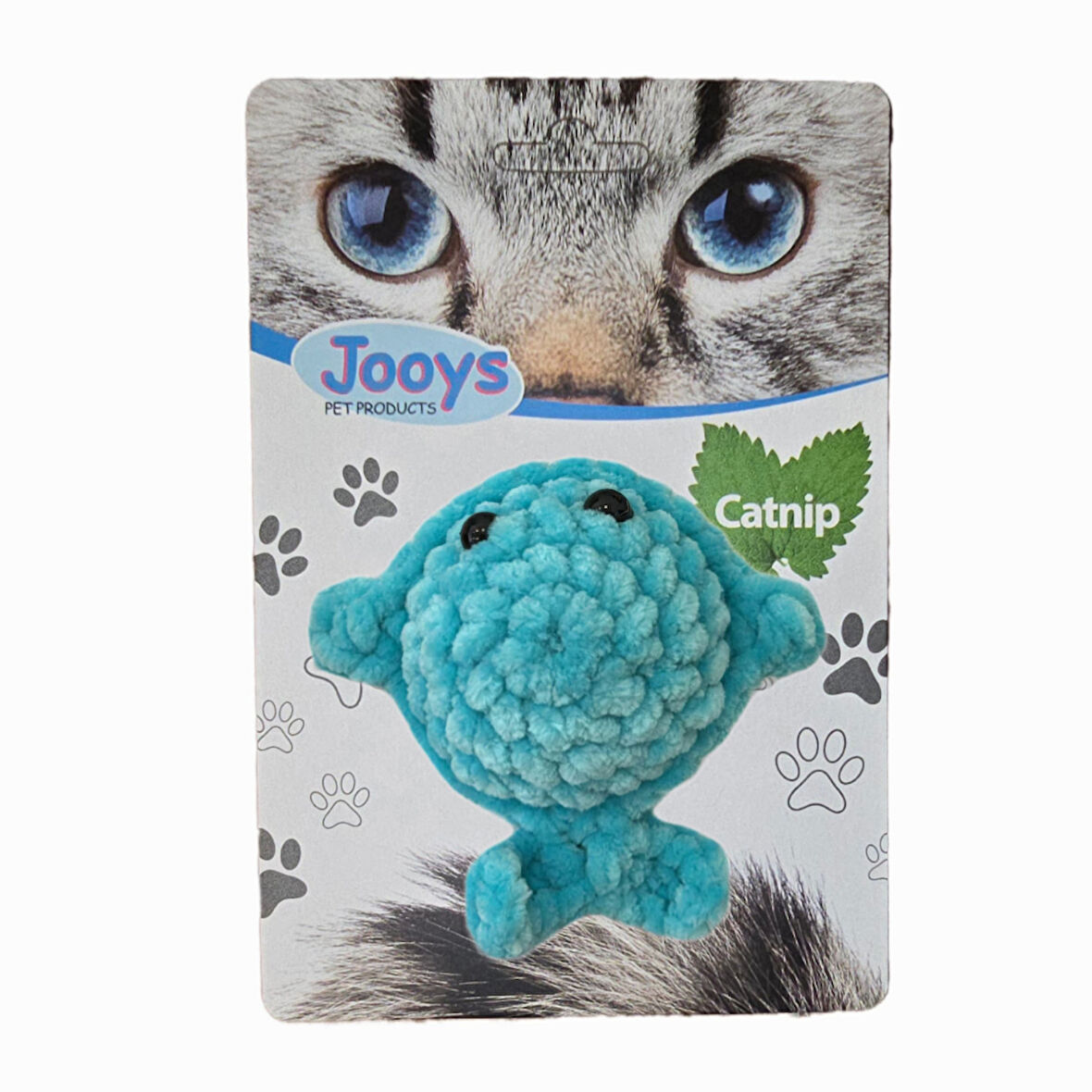 Jooys Catnip'li Kadife Balık Kedi Oyuncağı Pembe Mavi