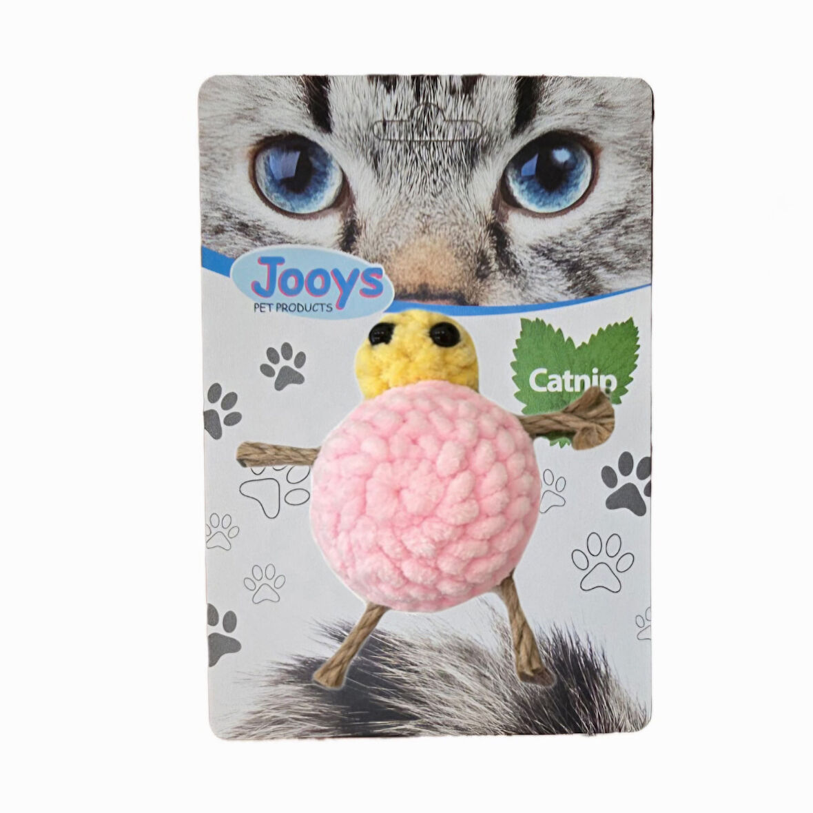 Jooys Hasır Ayaklı Kadife Kaplumbağa Kedi Oyuncağı Pembe