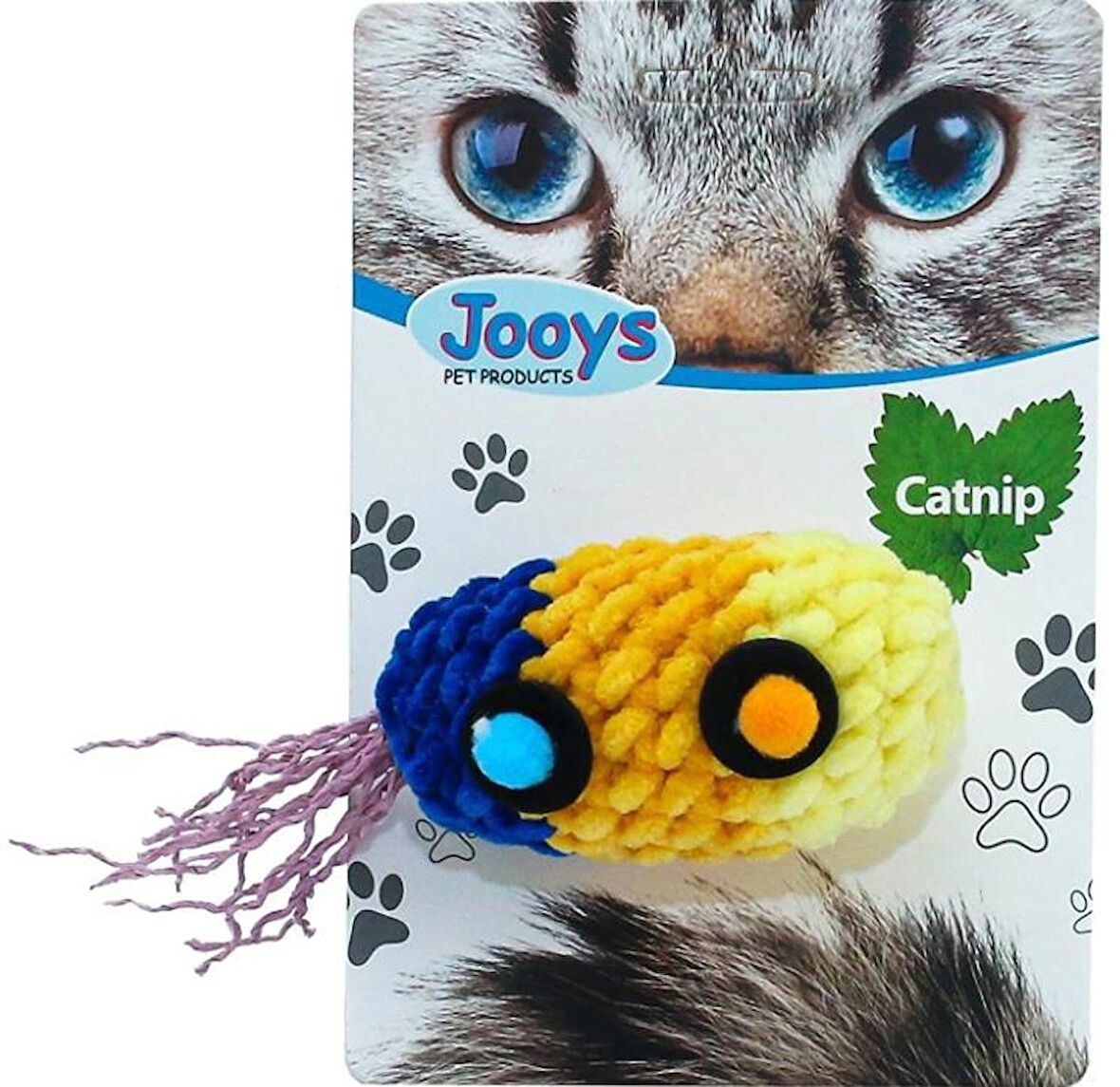 Jooys Catnipli Kadife Renkli Saçaklı Kedi Topu