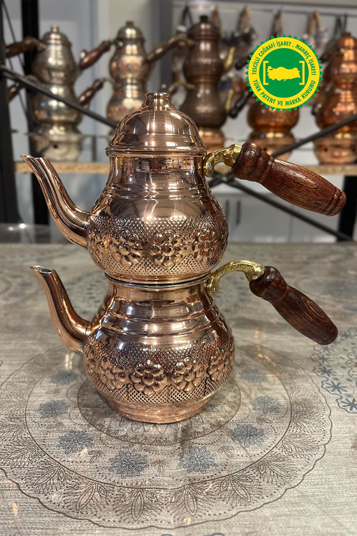 BAKIR KÜÇÜK ÇAYDANLIK PAPATYA İŞLEME