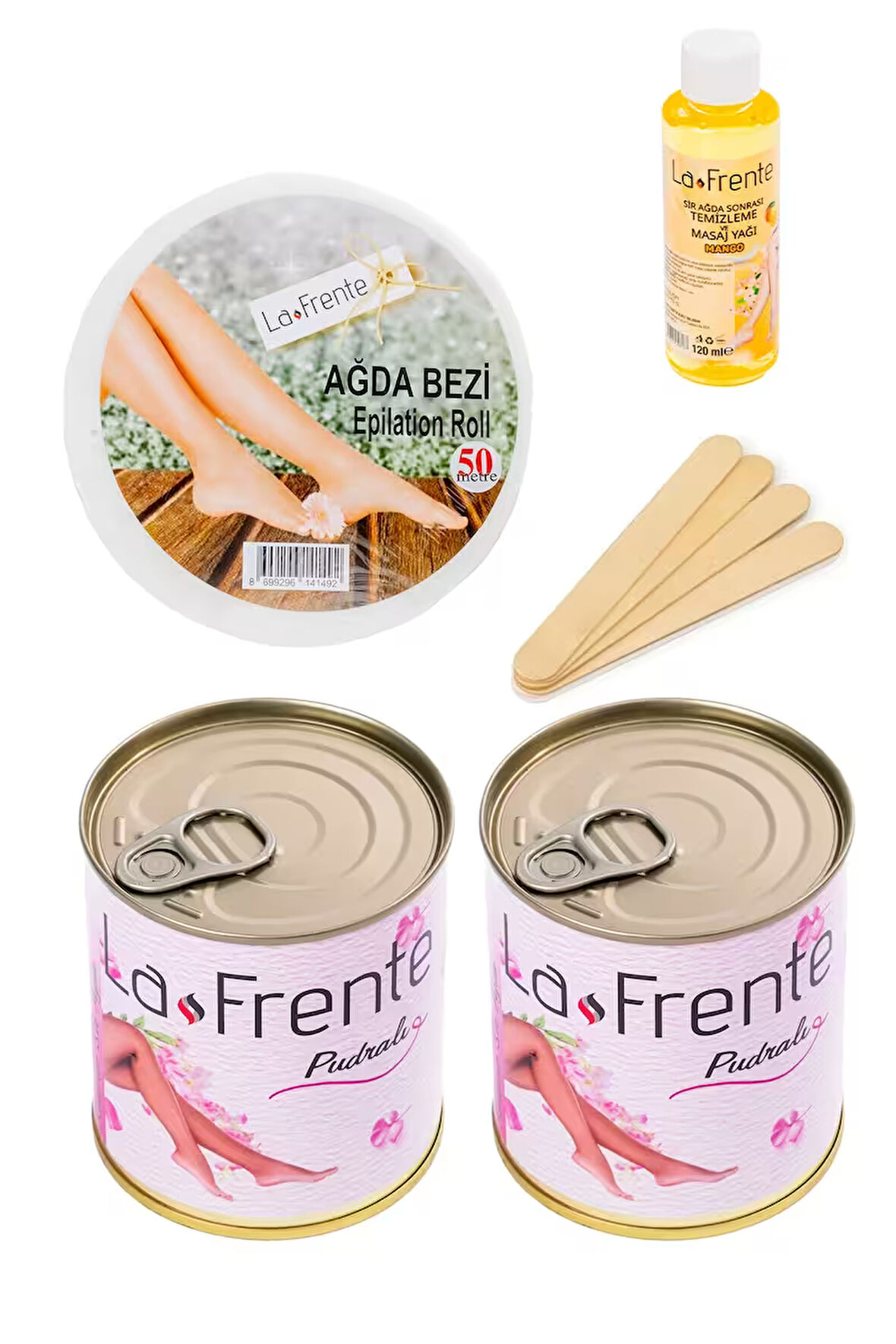 LA FRENTE KONSERVE AĞDA 2 ADET+LA FRENTE 50 MT AĞDA BEZİ+LA FRENTE AĞDA YAĞI+SPATULA HEDİYE