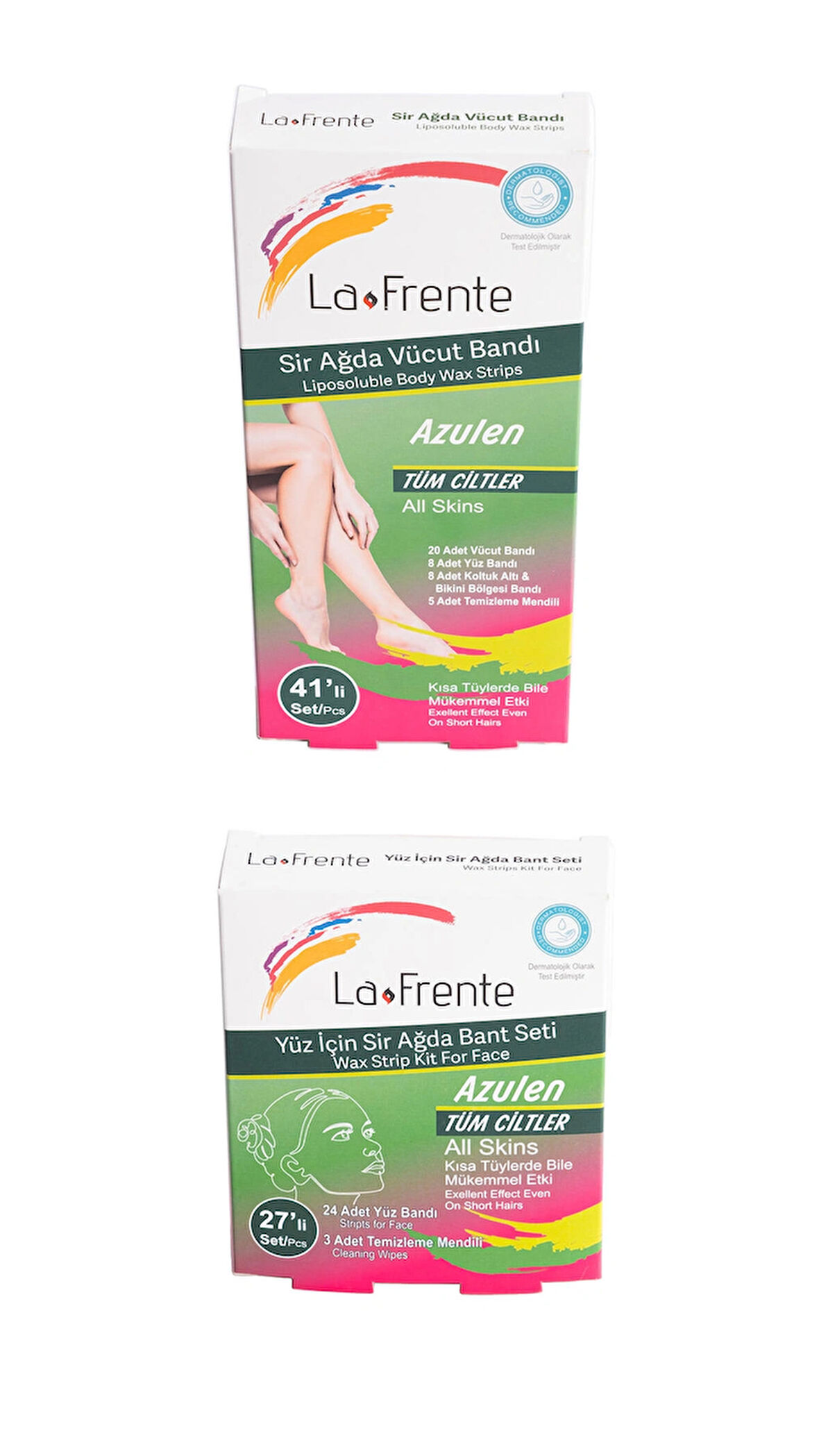 LA FRENTE 41'Lİ AĞDA BANDI SET AZULEN TÜM CİLTLER+LA FRENTE 27'Lİ YÜZ AĞDA BANDI SETİ TÜM CİLT TİPİ