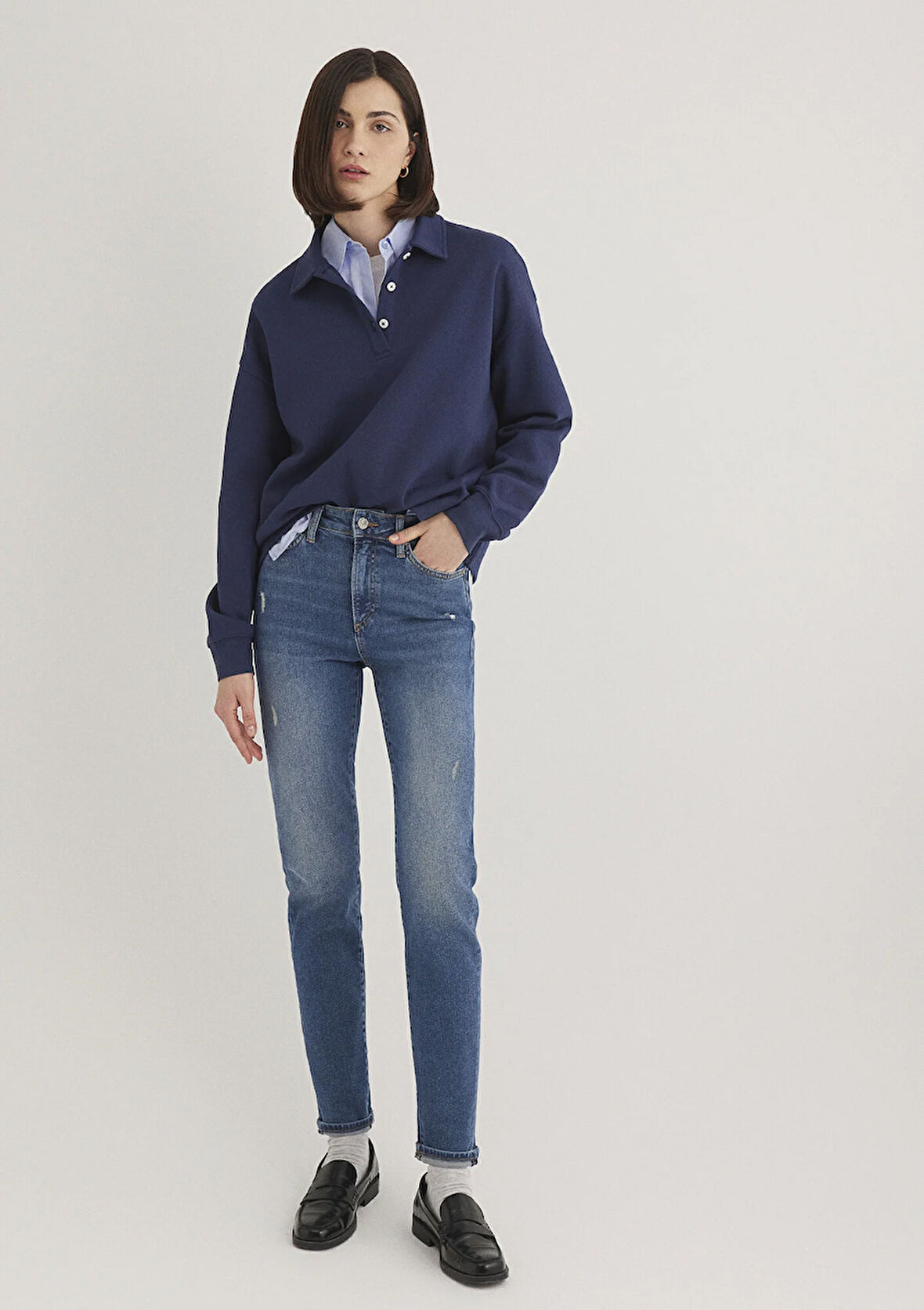 Cindy 90S Indigo Mavisi Jean Pantolon 100277-21870