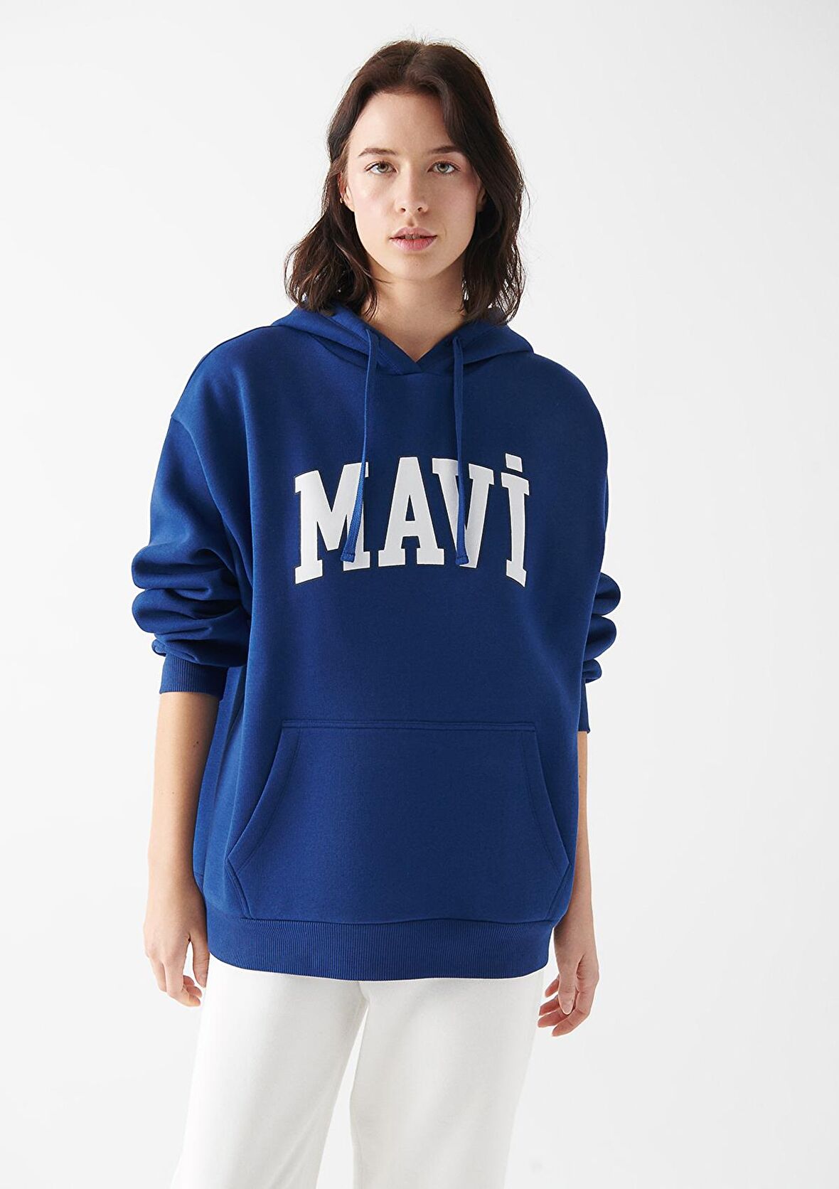 Mavi Logo Baskılı Mavi Sweatshirt 1600361-70722