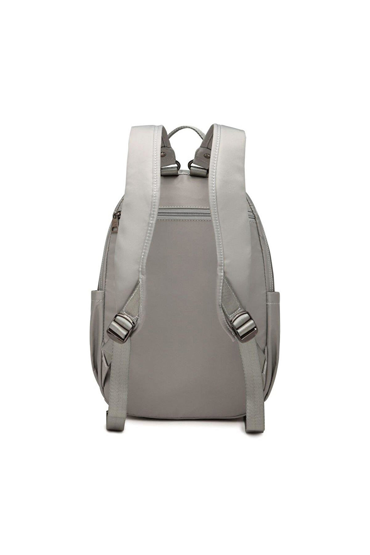 21K - Barcelona Saten Kumaş Kadın Sırt Çantası BC2113 - Açık Gri