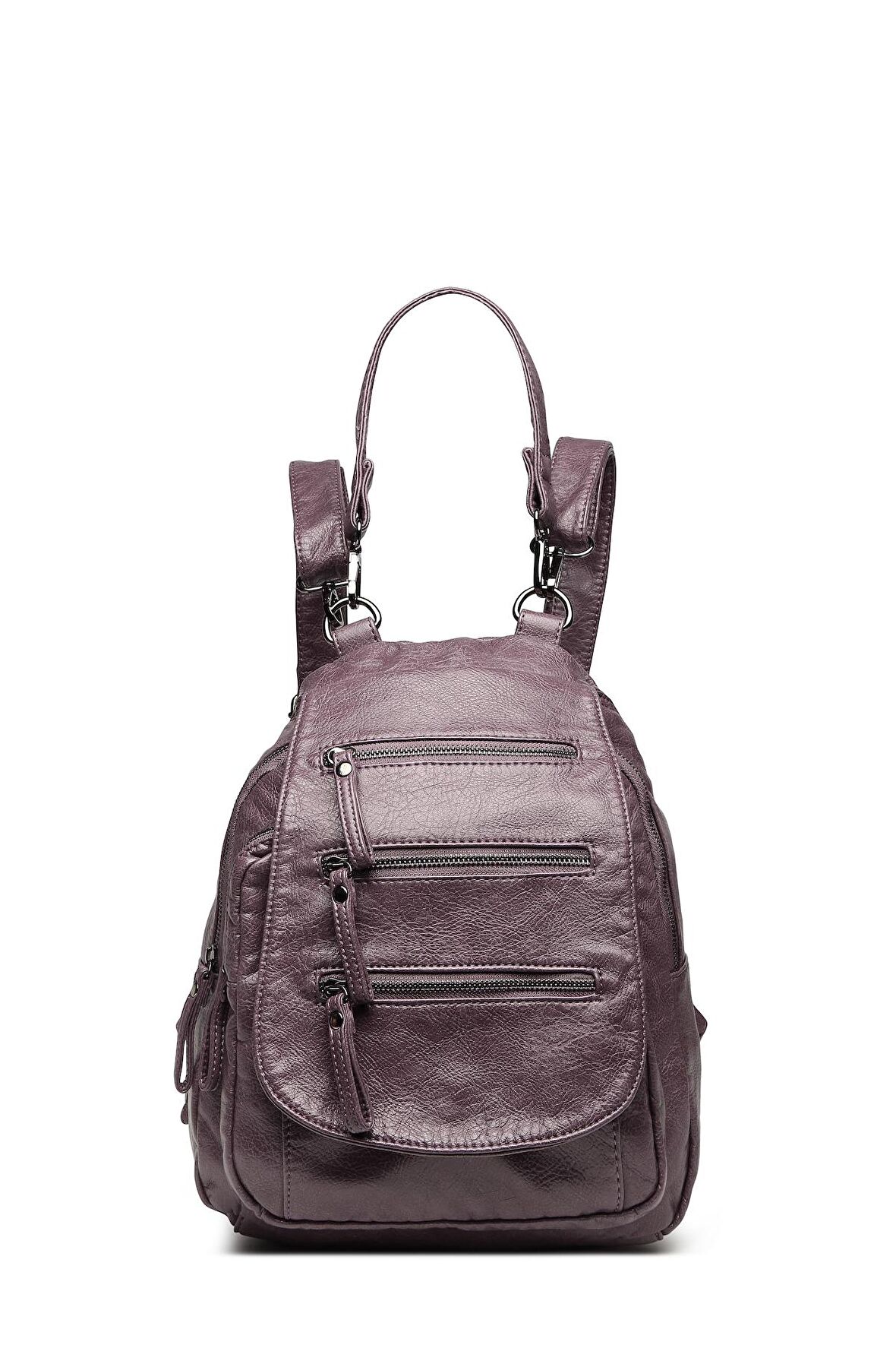 21-K Barcelona Yıkama Deri Orta Boy Kadın Sırt Çantası 21-K Barcelona 1685