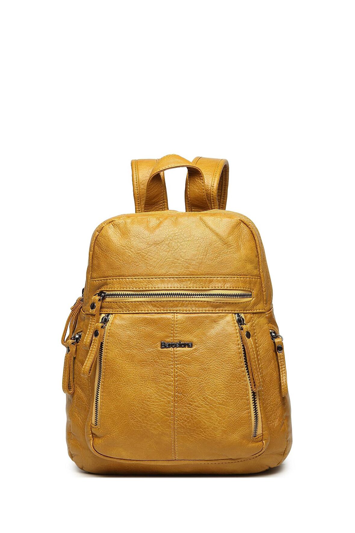 Yıkama Deri Orta Boy Kadın Sırt Çantası 21-k Barcelona 1846