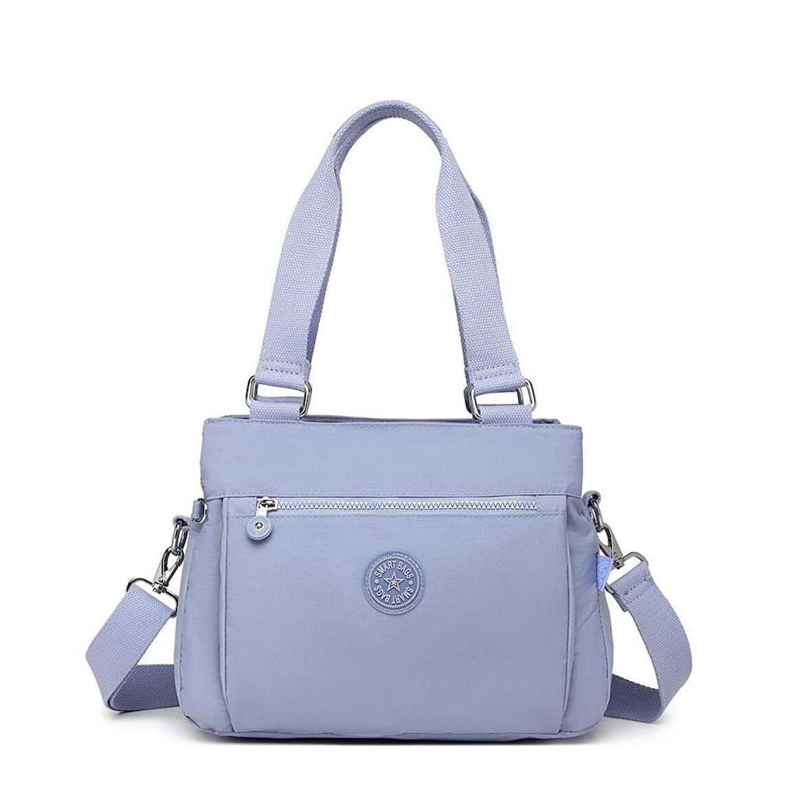 Krinkıl Kumaş Kadın Omuz Çantası Smart Bags 1125 Lila