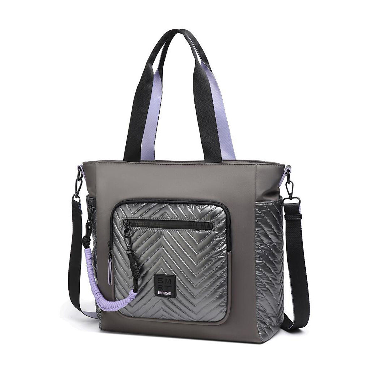 Smart Bags Parlak Kumaş Çapraz Askılı Kadın Omuz Çantası 3246