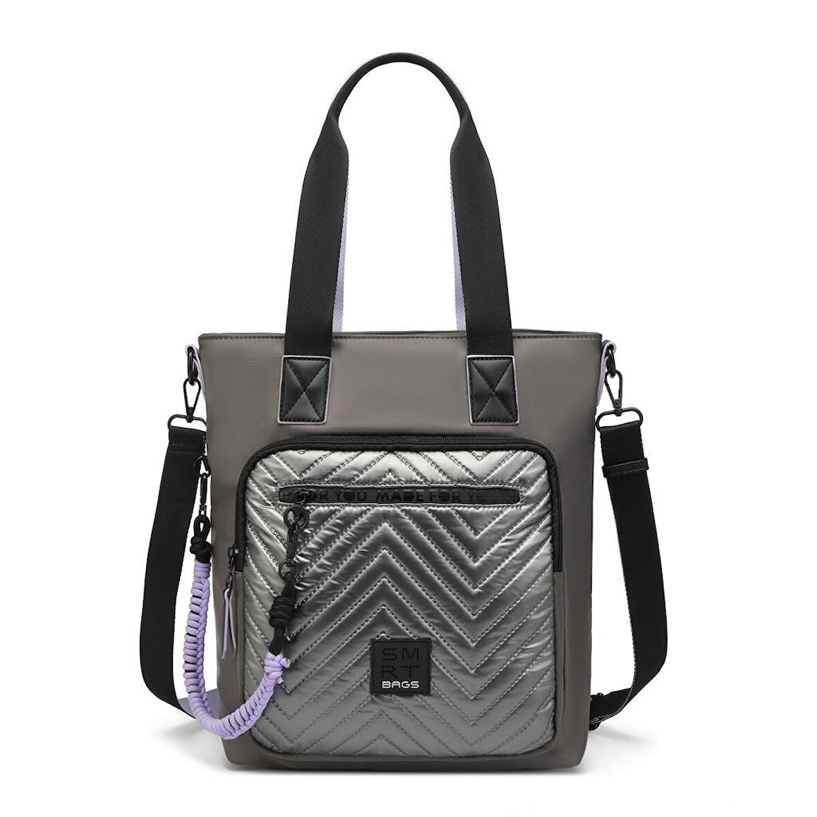 Smart Bags Parlak Kumaş Çapraz Askılı Kadın Omuz Çantası 3248