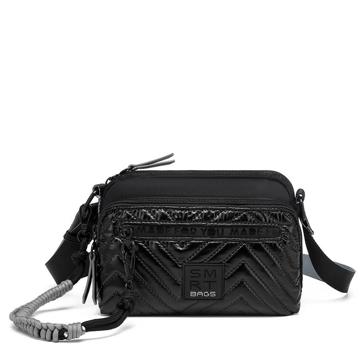 Smart Bags Parlak Kumaş Çapraz Askılı Kadın Postacı Çantası 3249