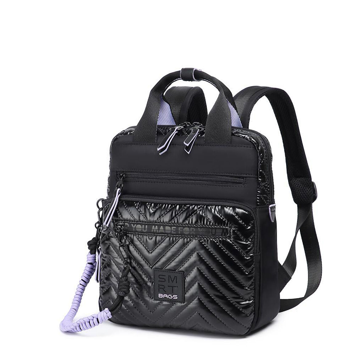 Smart Bags Parlak Kumaş Küçük Boy Askılı Kadın Sırt Çantası 3250