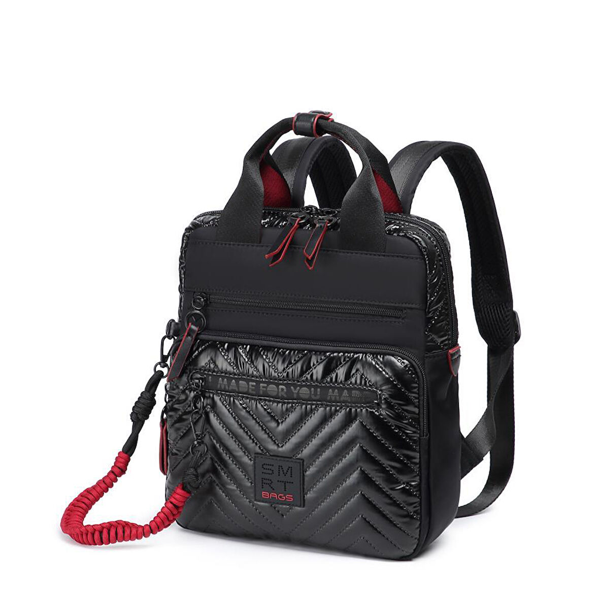 Smart Bags Parlak Kumaş Küçük Boy Askılı Kadın Sırt Çantası 3250