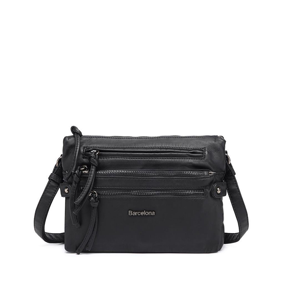 Yıkama Deri Askılı Kadın Postacı Çantası 21K Barcelona 1920