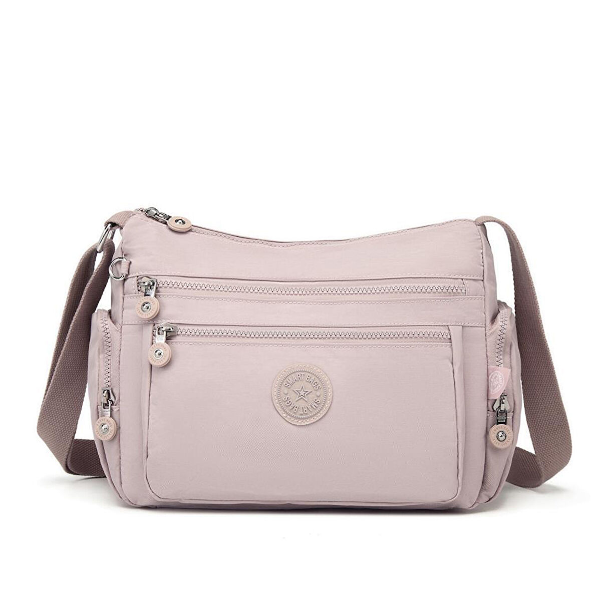Krinkıl Kumaş Kadın Postacı Çantası Smart Bags 1115 Kum
