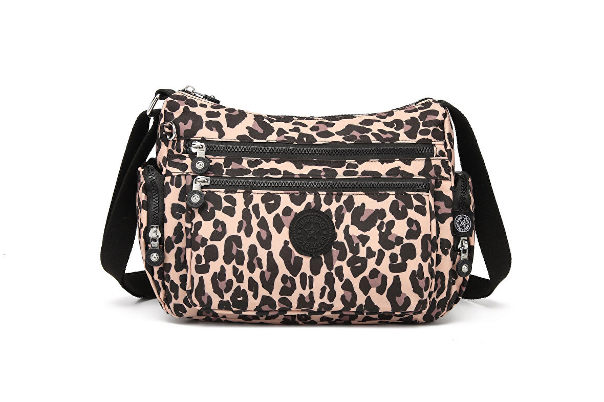 Smart Bags Krinkıl Kumaş Kadın Çapraz Çanta 1115 Leopar