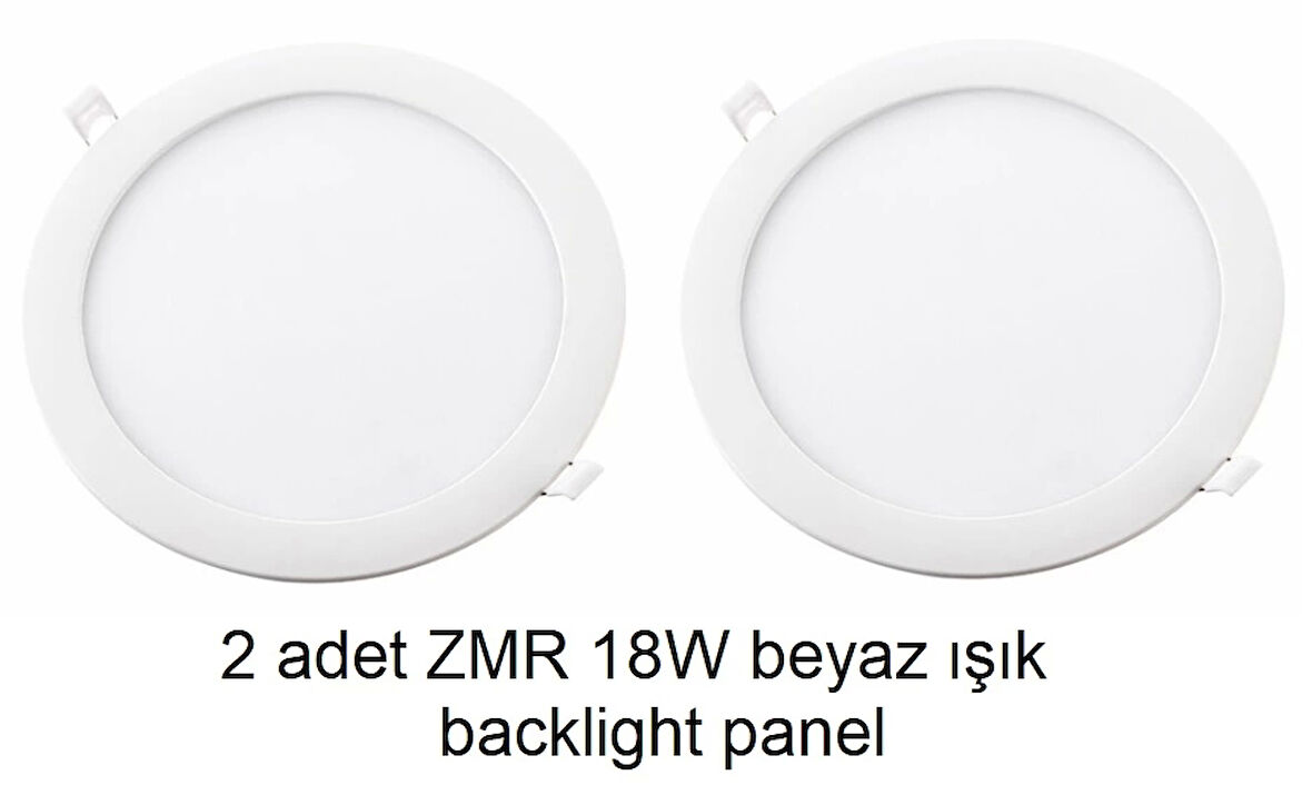 2 ADET ZMR 18W beyaz ışık SLIM BACKLIGHT PANEL ARMATÜR