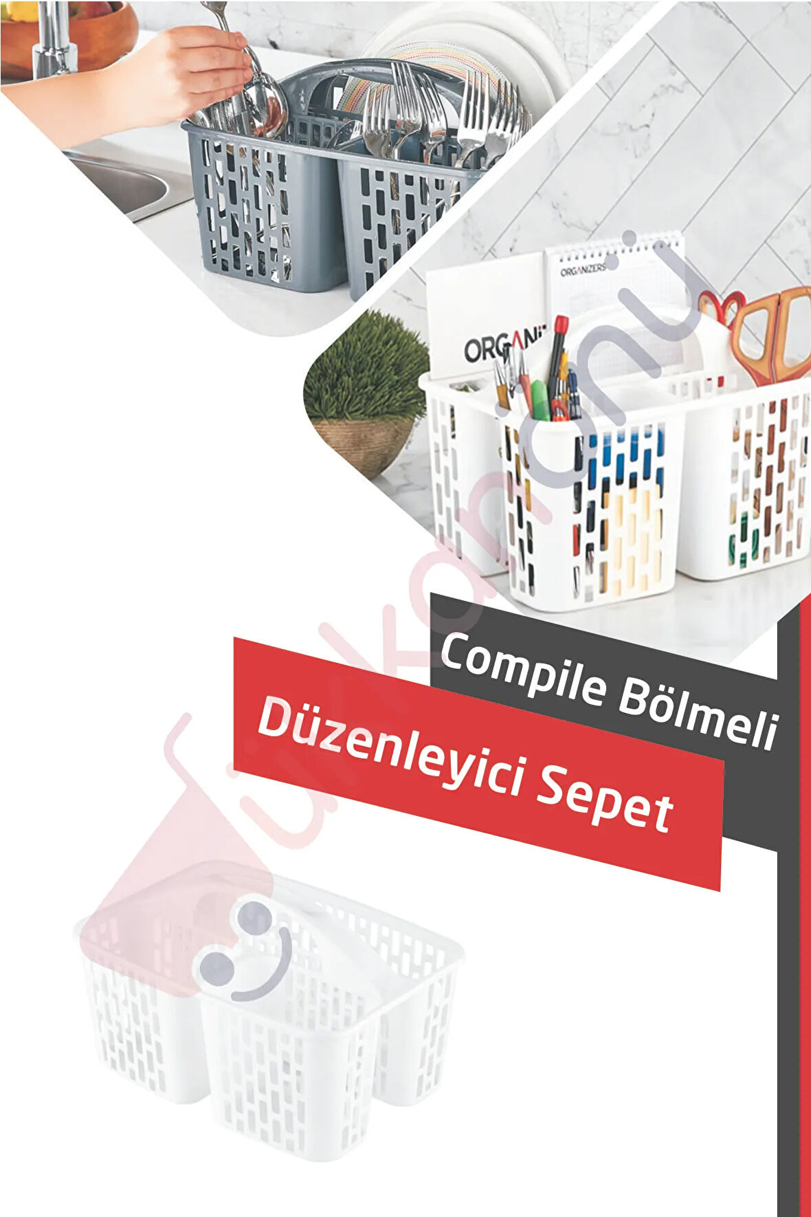 Compile Bölmeli Düzenleyici Sepet Organizer