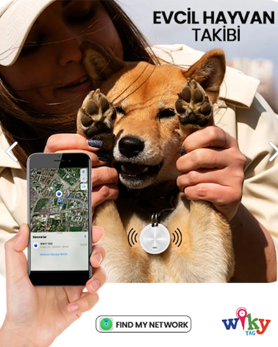 Wiky Tag Çocuk Smart Airtag Pembe - Akıllı Konum Takip Cihazı (APPLE UYUMLU)
