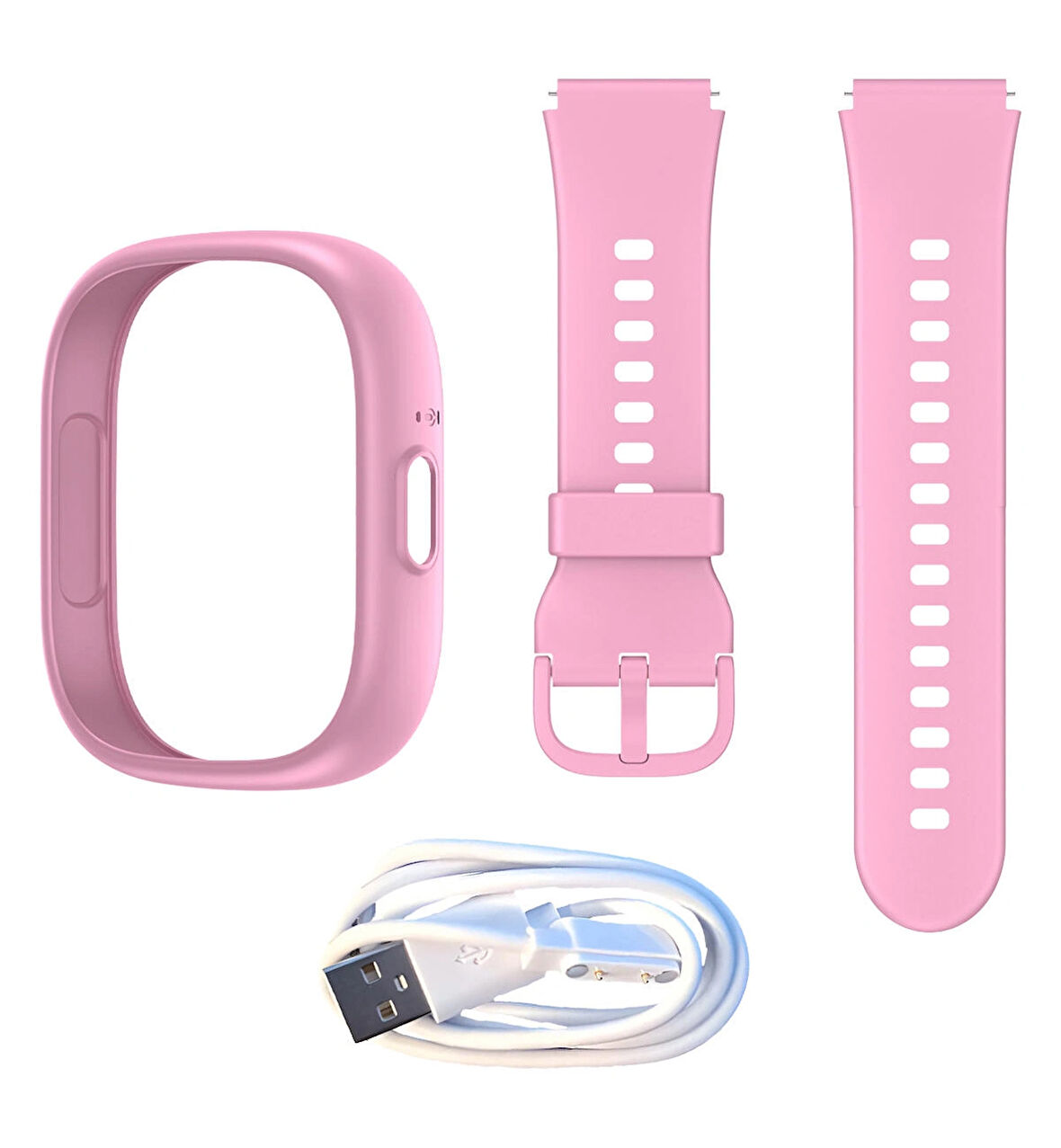 Wiky Watch 5 Plus Kasa Kordon Pembe Set + Adaptör & Şarj Kablosu